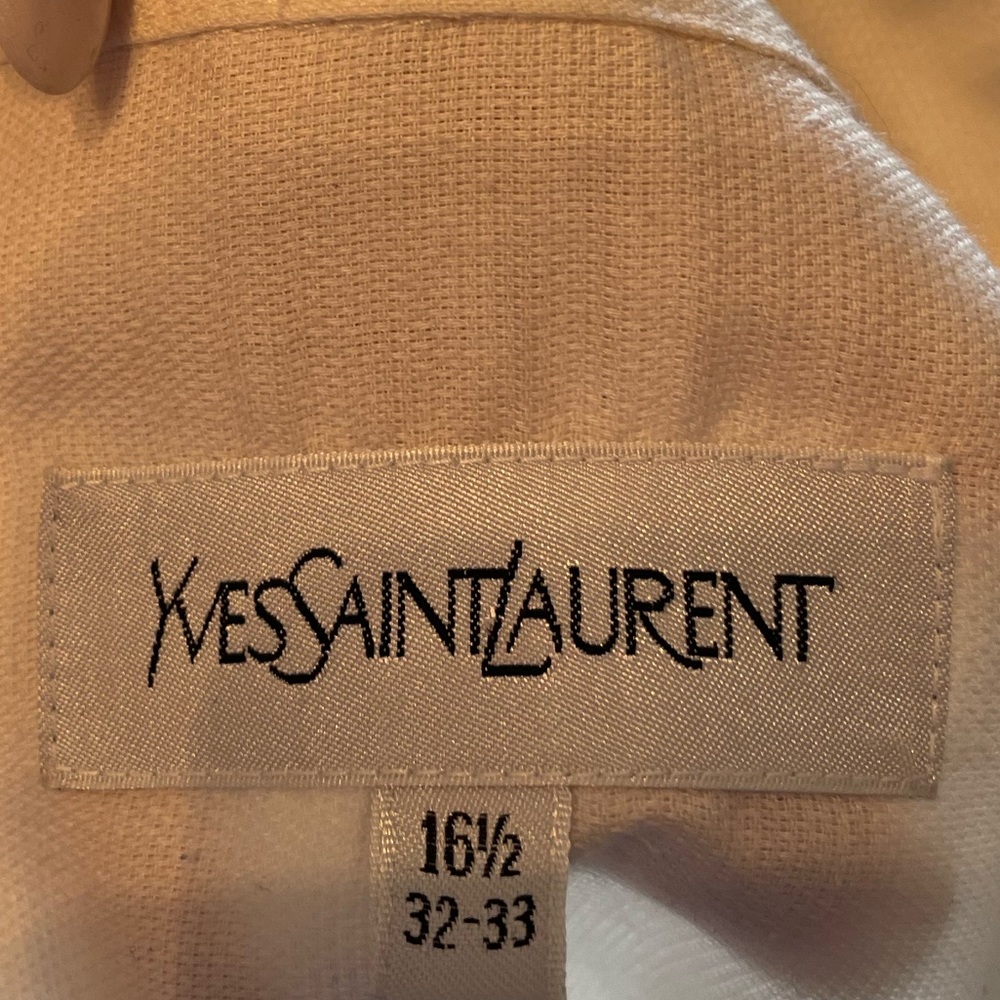 Yves Saint Laurent White Linen Button-down - Picture 6 of 6